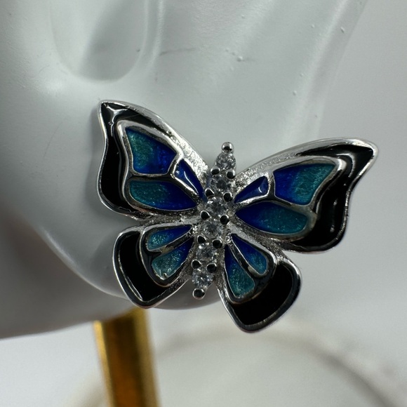 2/$30 Genuine 925 Sterling Silver Butterfly Earrings - Picture 7 of 9